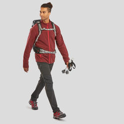 Veste polaire de randonnée montagne homme MH120 Bordeaux