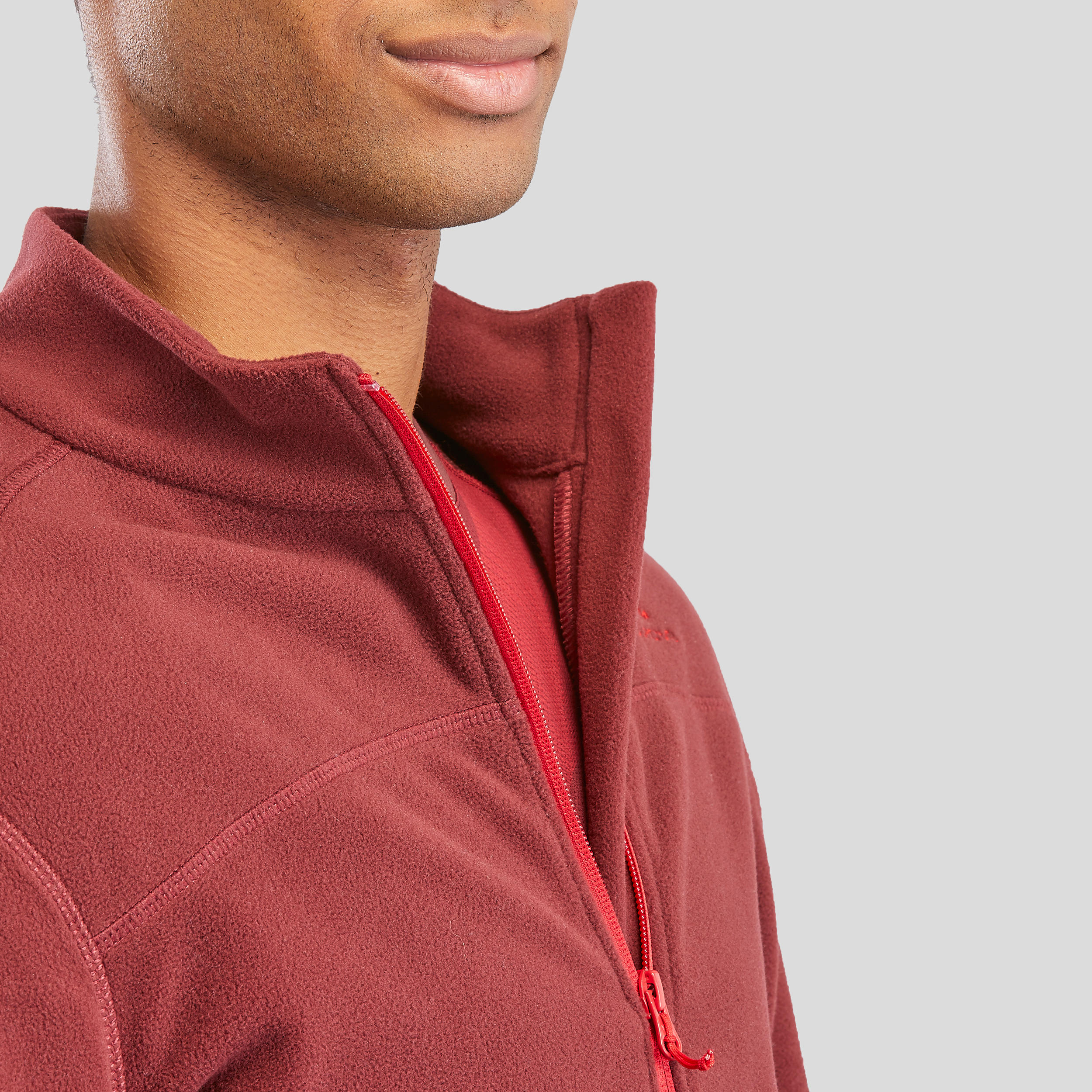 

Men's Fleece MH120 - Maroon -  By QUECHUA | Decathlon