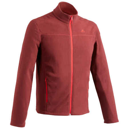 Veste polaire de randonnée montagne homme MH120 Bordeaux