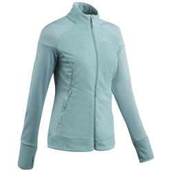 Chaqueta polar de senderismo montaña mujer MH520 caqui claro 