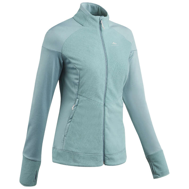 WOMEN MOUNT HIKING FLEECES Hiking - Women's Fleece MH520 - Light K QUECHUA - Hiking Clothes