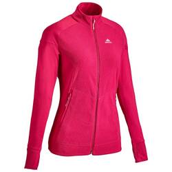 Jaket Fleece Mendaki Gunung Wanita MH520 - Raspberi