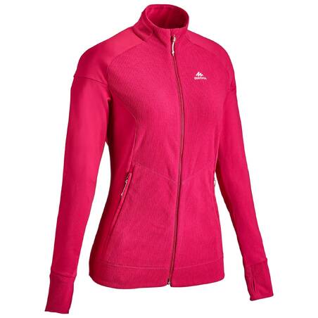 Jaket Fleece Mendaki Gunung Wanita MH520 - Raspberi