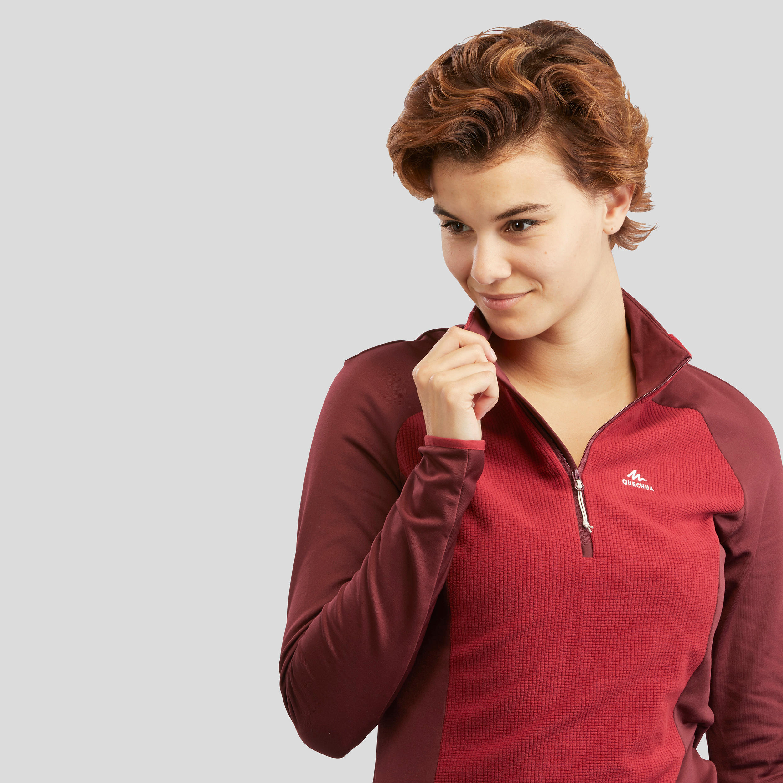 

Women's Mountain Walking Fleece MH500 - Maroon