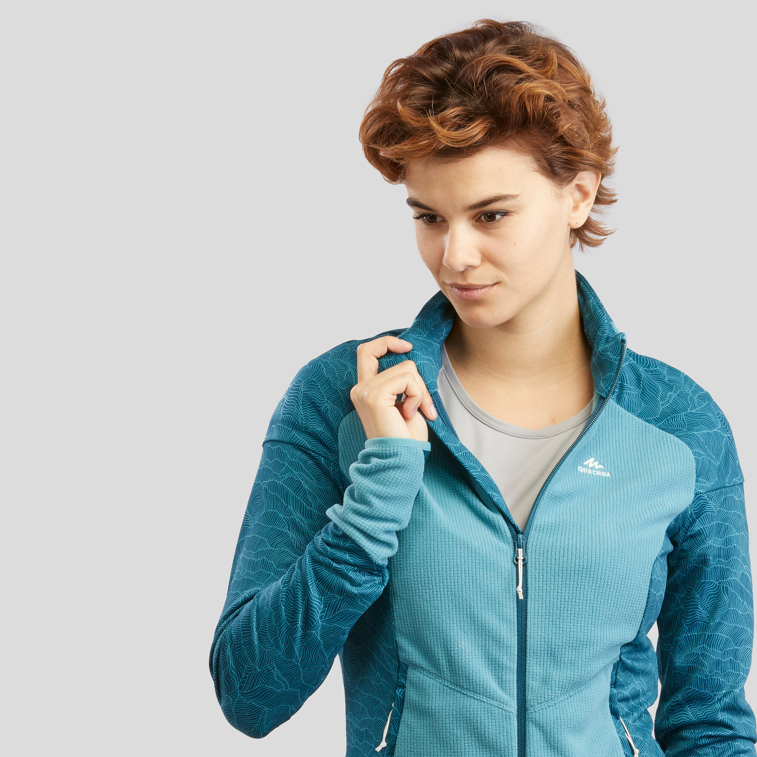 Sudadera polar de senderismo montaña mujer MH520 azul - Decathlon