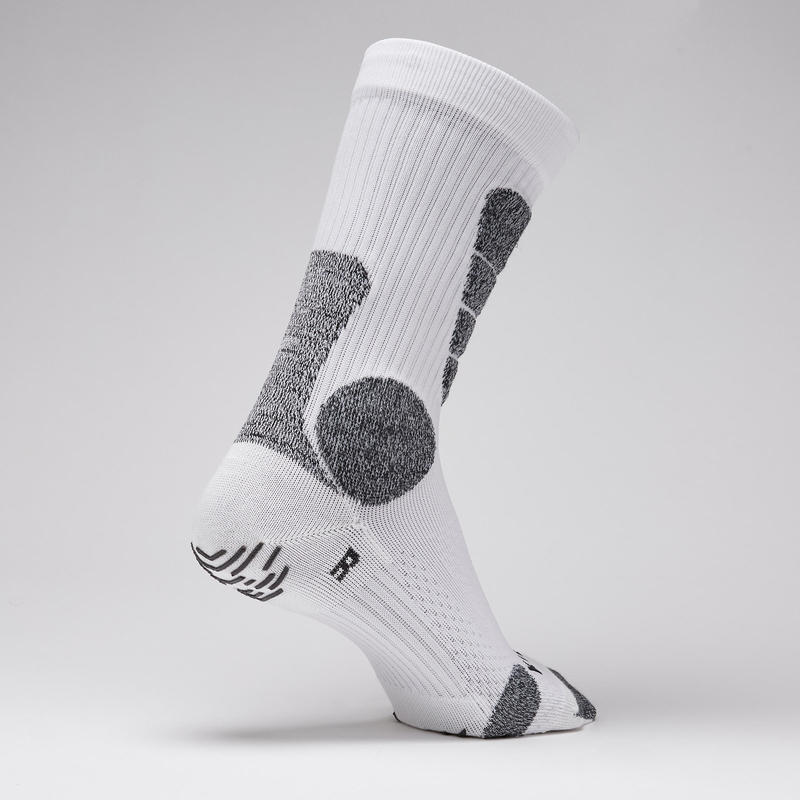 Adult Short Football Socks MiD White Decathlon