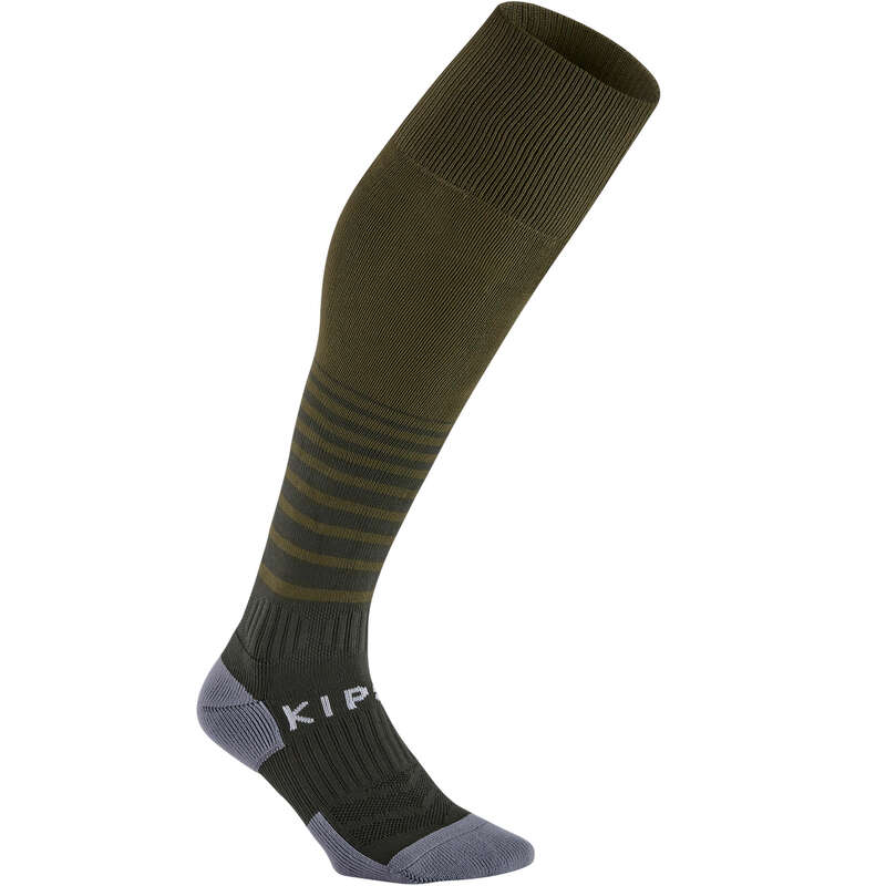 ADULT FOOT SOCKS Football - F500 Adult - Khaki KIPSTA - Football Clothing