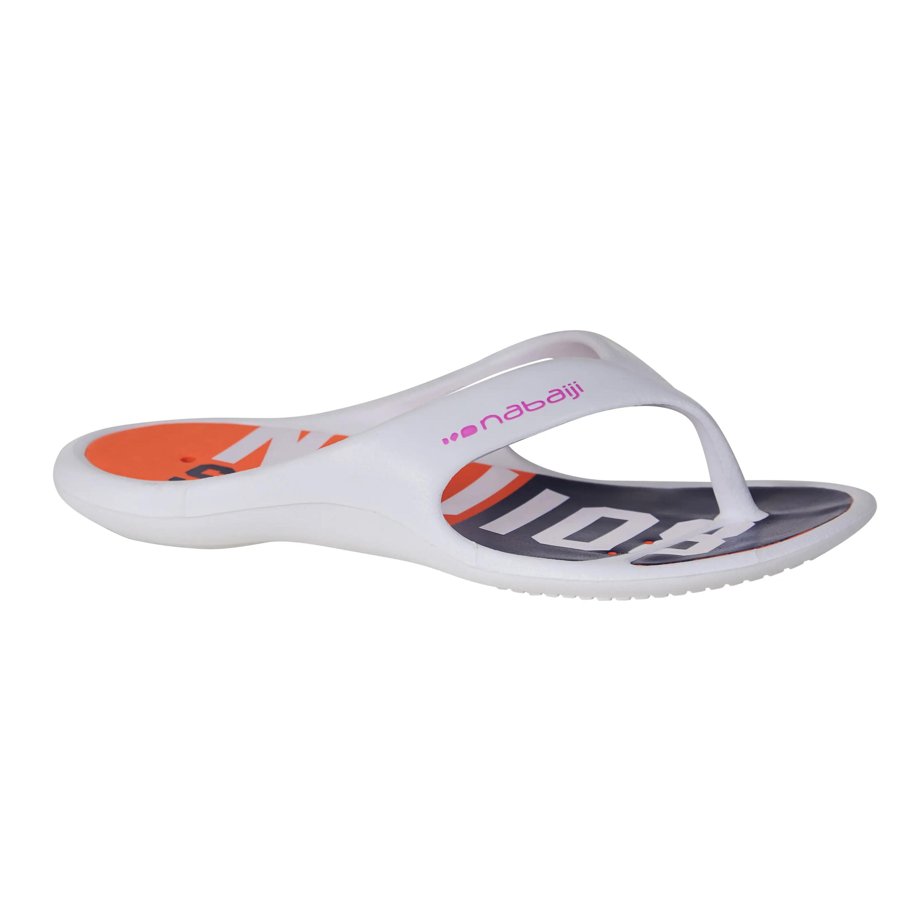 WOMEN’S TONGA 500 POOL FLIP-FLOPS WHITE FLUO 2/5