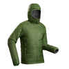 M Synthetic Mountain Trekking Padded Jacket - TREK 100 with hood  -5°C - Green