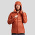 Men's Trekking Down Jacket with Hood - MT100 -5°C Orange