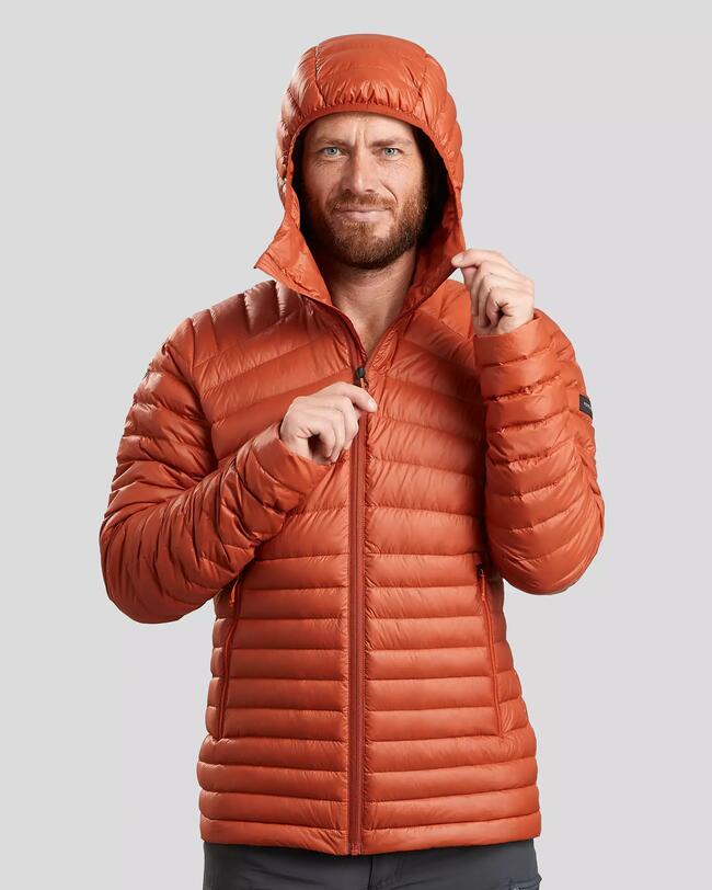 Men's Mountain Trekking Hooded Down Jacket - MT100 -5 °C