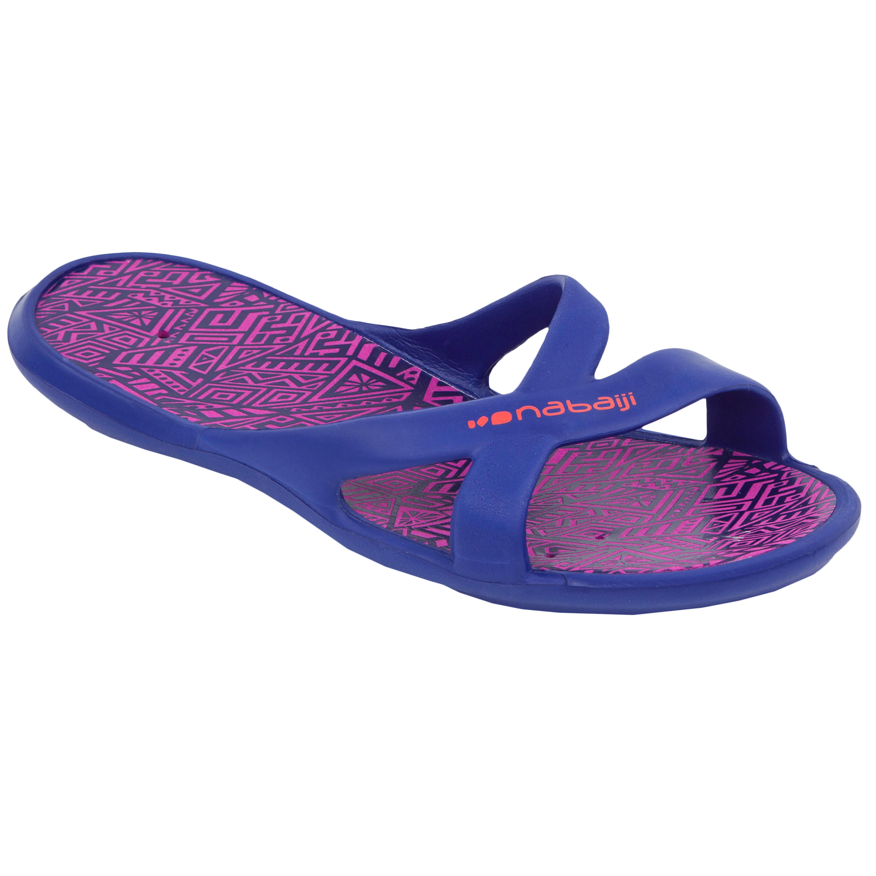 WOMEN'S METASLAP 500 POOL SANDALS - DARK BLUE 2/5
