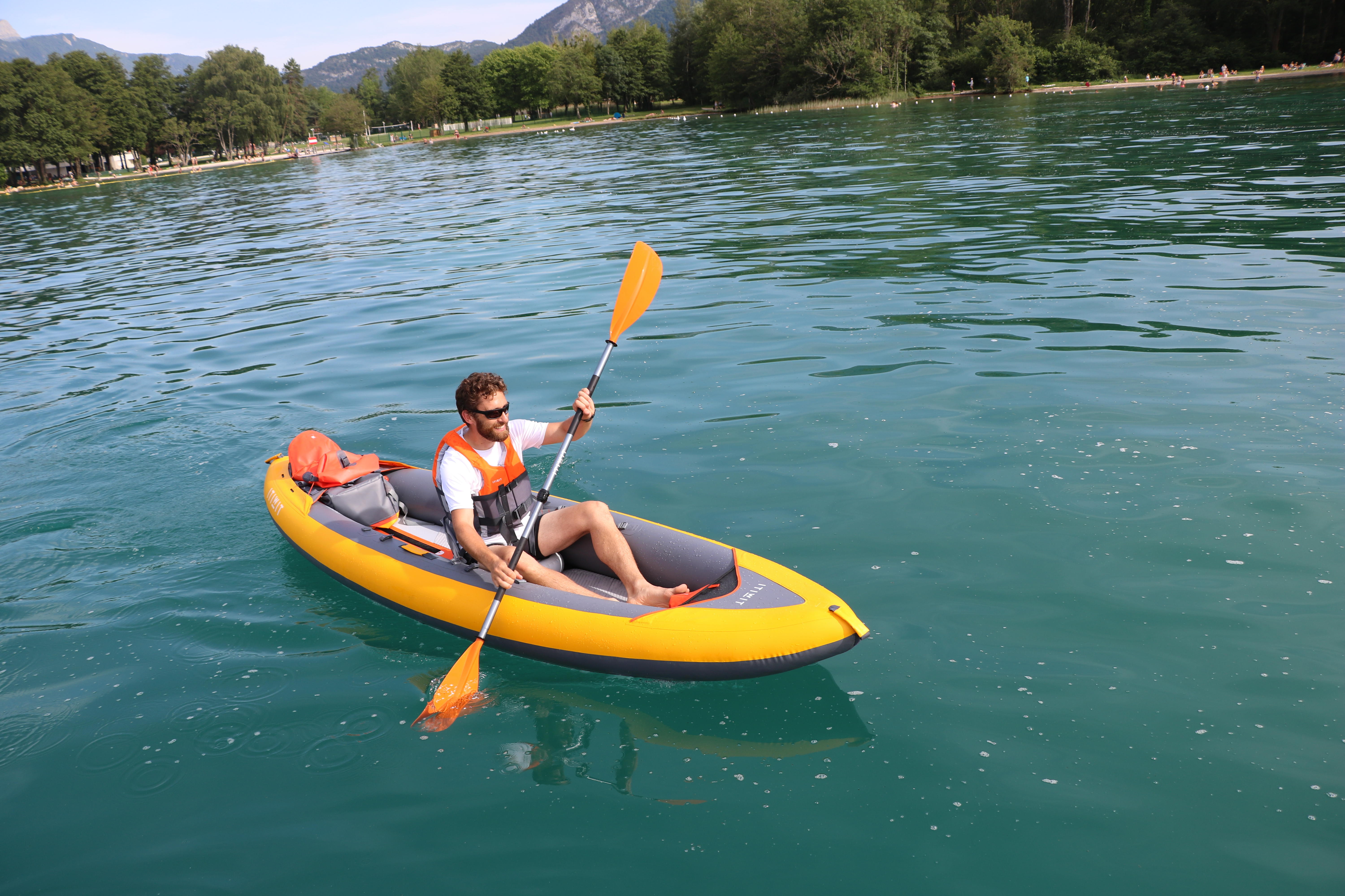 2-Seater Inflatable Kayak - KTI X 100+ Yellow - ITIWIT