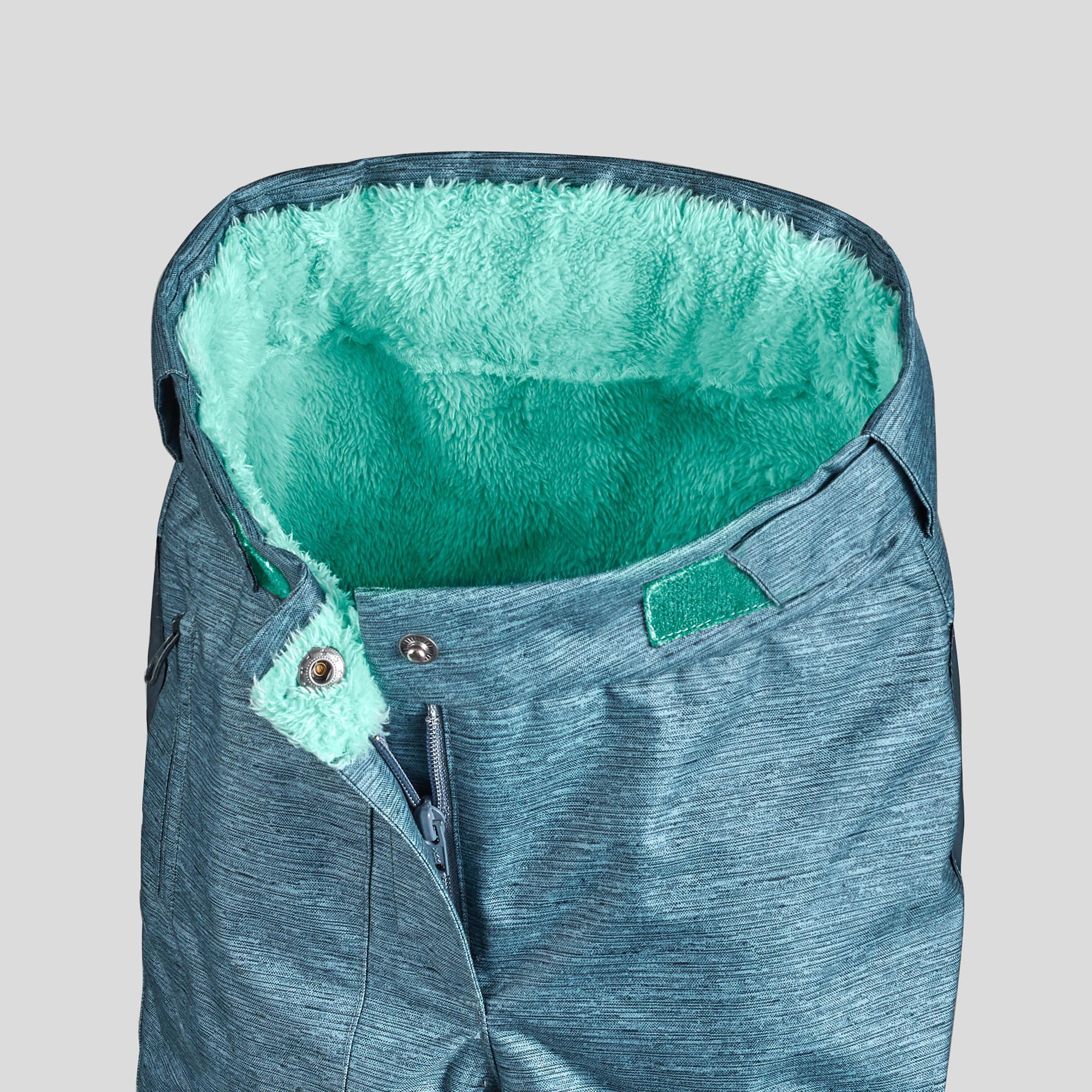 Pantaloni montagna bambino SH500 U-WARM verdi QUECHUA | DECATHLON