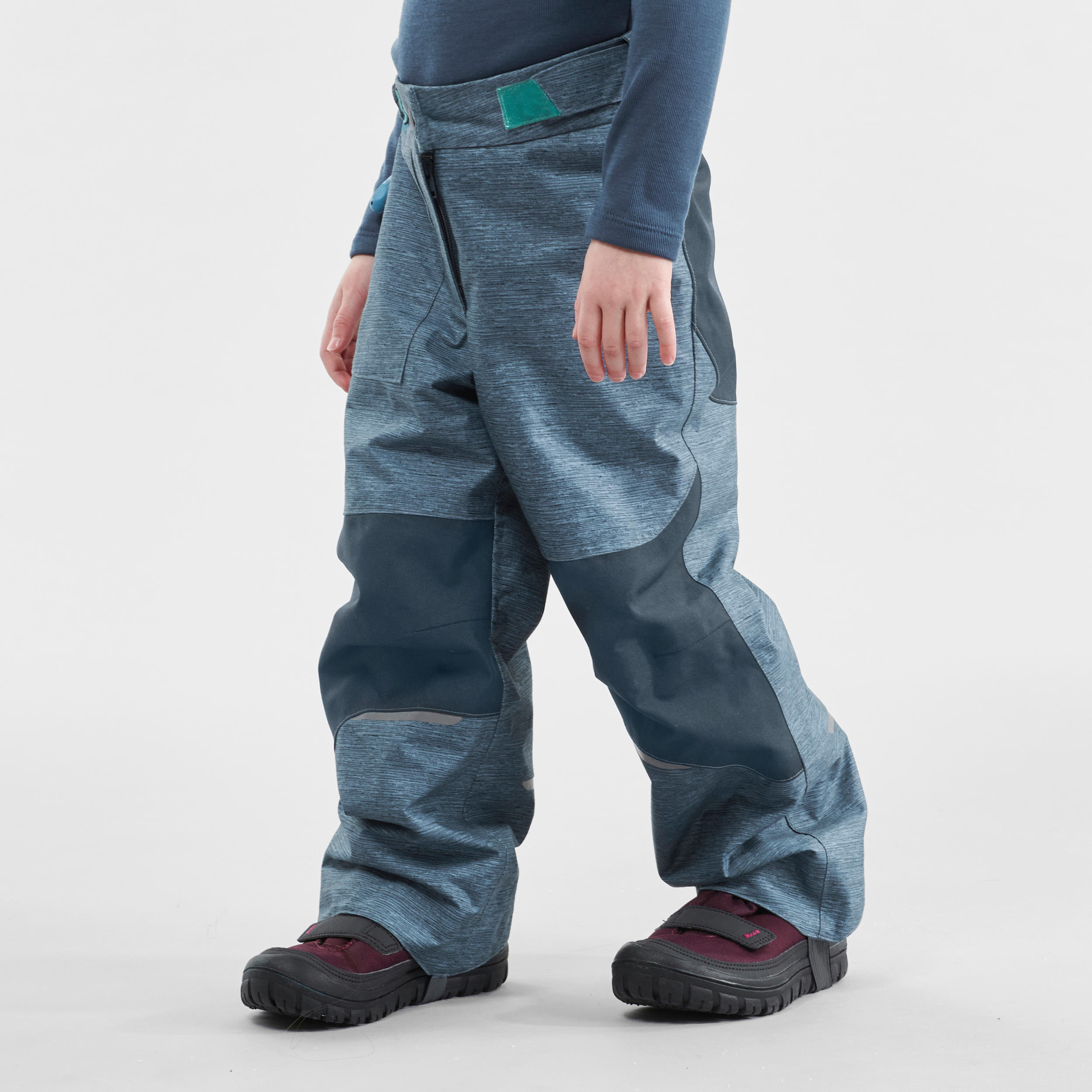 Pantaloni montagna bambino SH500 U-WARM verdi QUECHUA | DECATHLON
