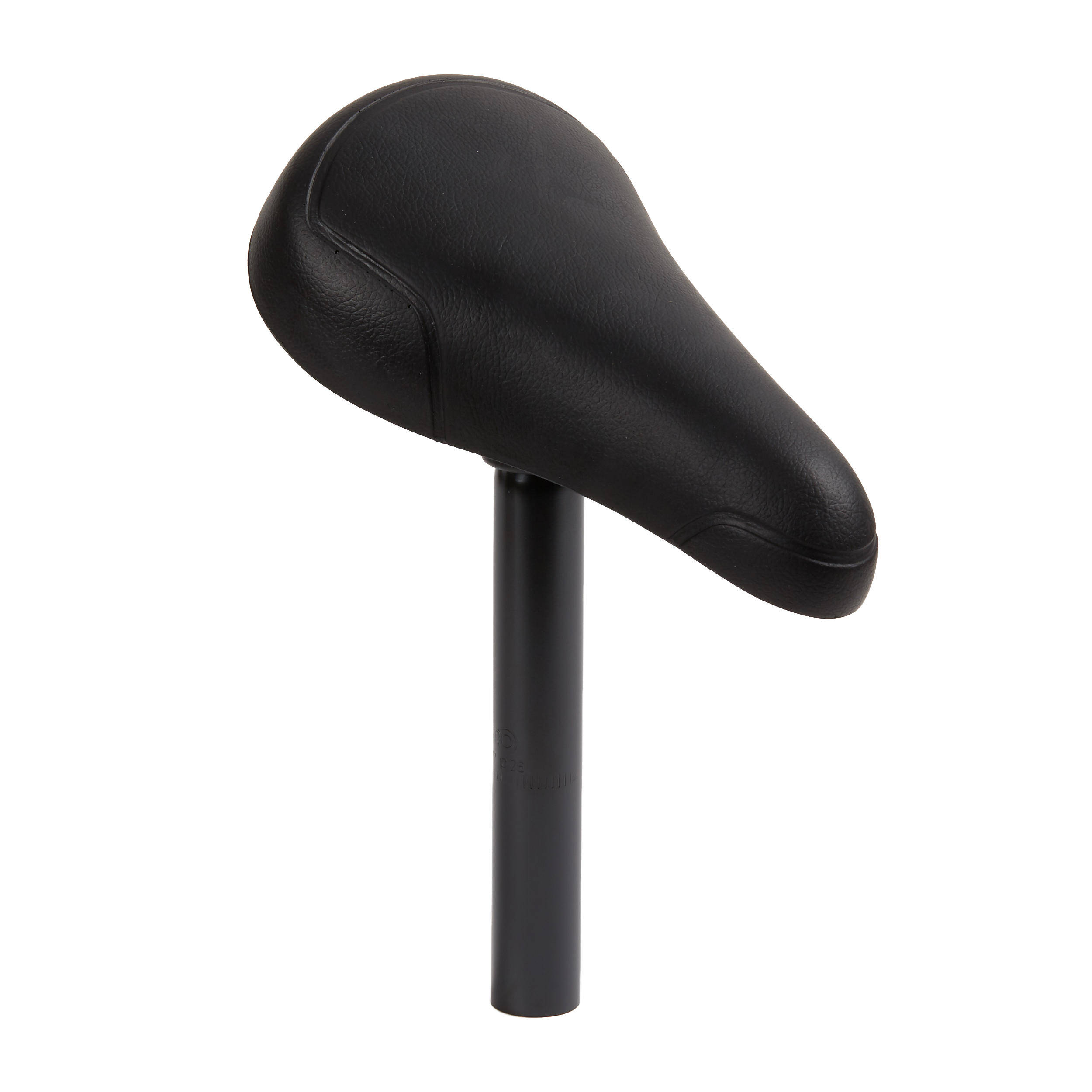 14" Bike Saddle + 26 mm Seat Post - Black -  2
