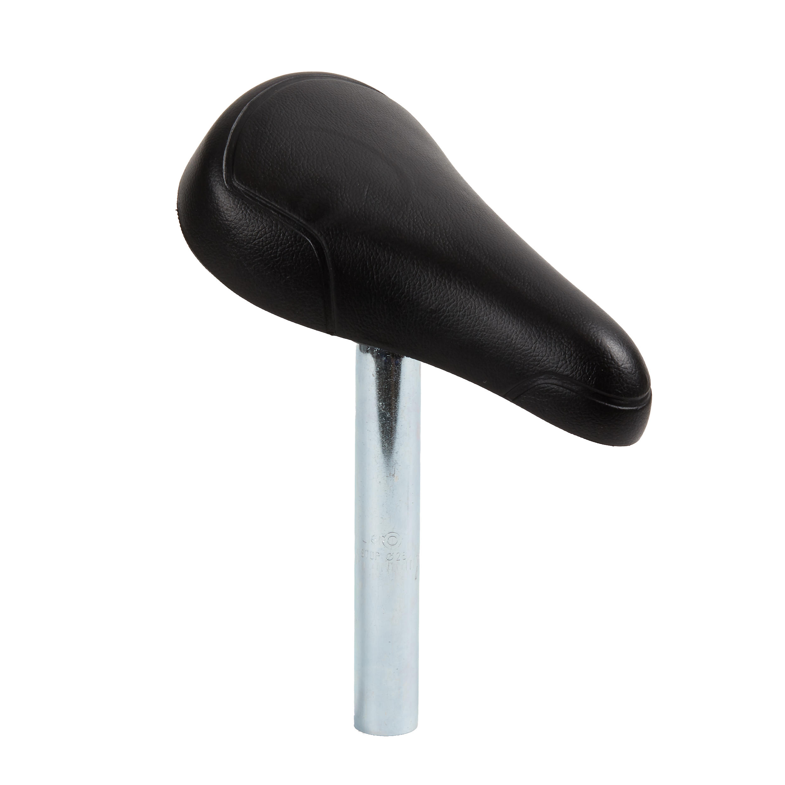 Selle de vélo 14 pouces noir + tige de selle 26 mm gris - BTWIN