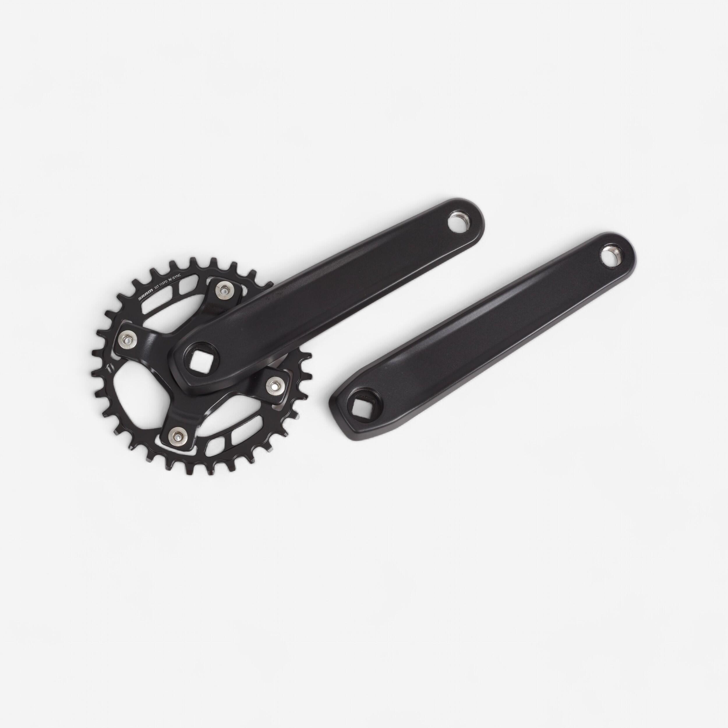 Pedaleira btt monoprato x-sync 9 velocidades 32 dentes 175 mm eixo quadrado