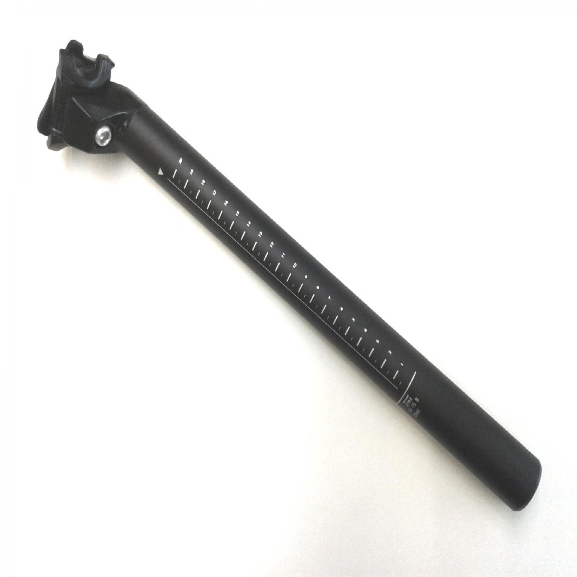 29.8 mm 350 mm Aluminum Seat Post + Clamp - Black