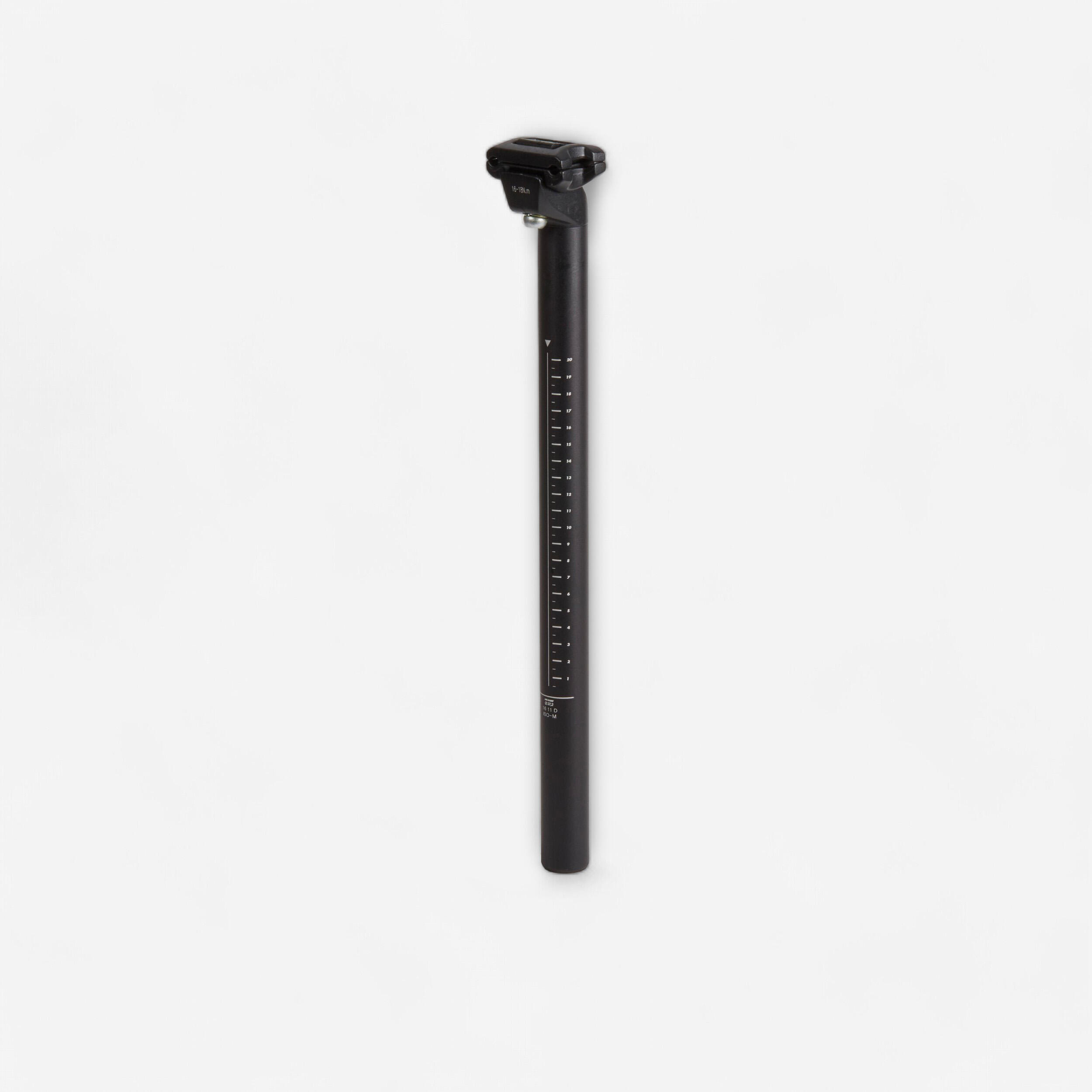 Zadelpen in aluminium 27,2 mm 350/400/450 mm met zwarte strop 1/2