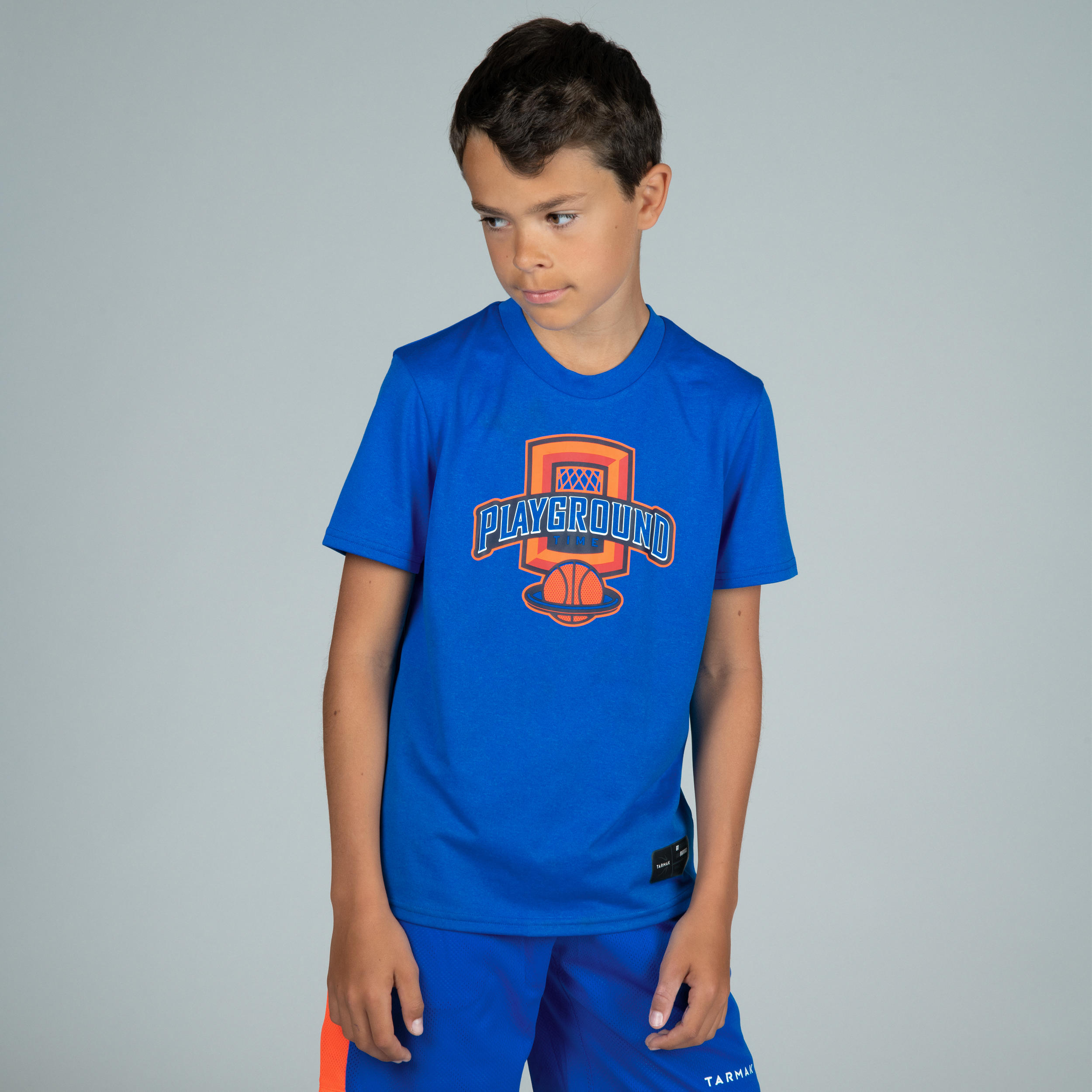 TS500 Boys'/Girls' Intermediate Basketball T-Shirt - Blue/Playground 2/9