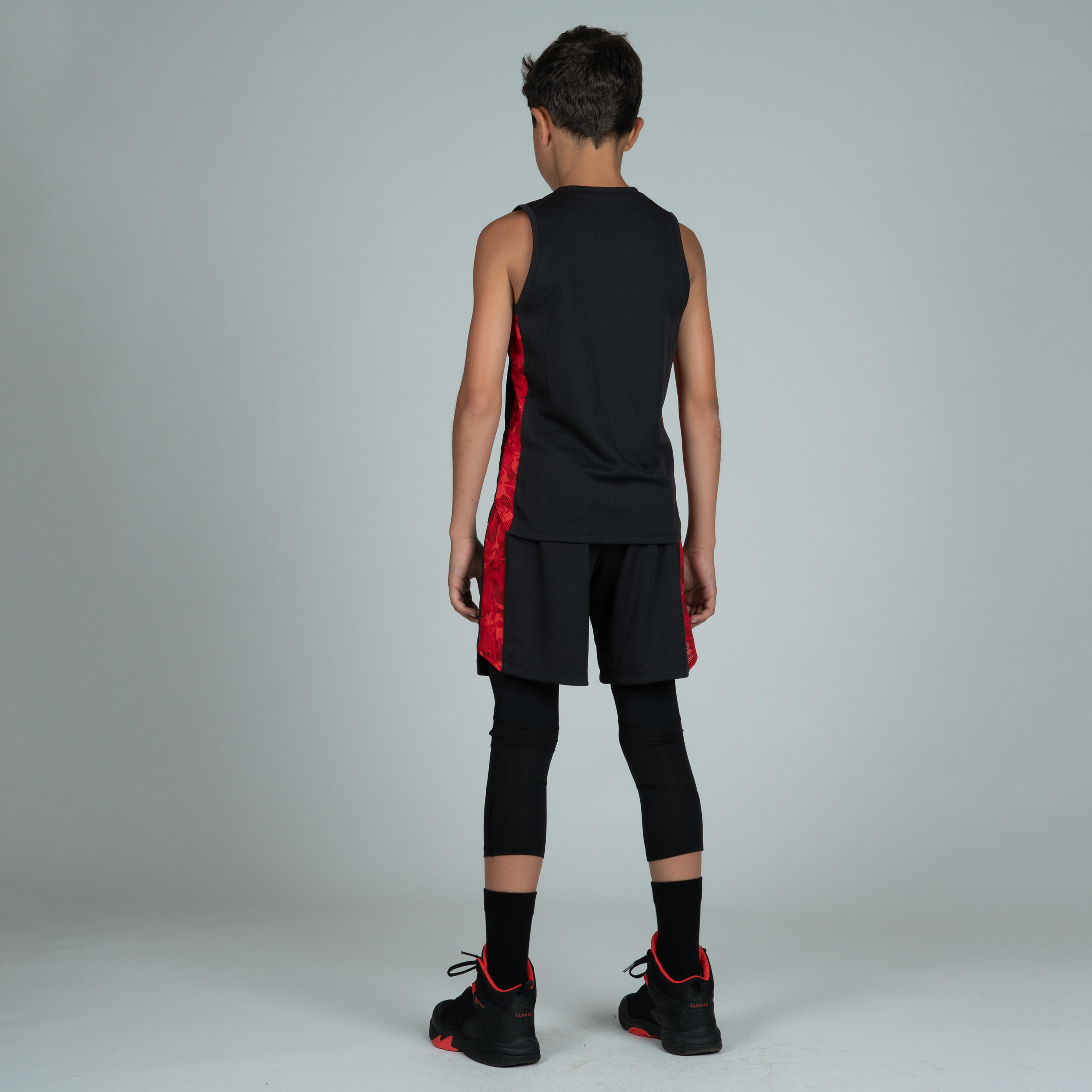 

SH500 Boys'/Girls' Basketball Shorts For Intermediate Players - Black/Red