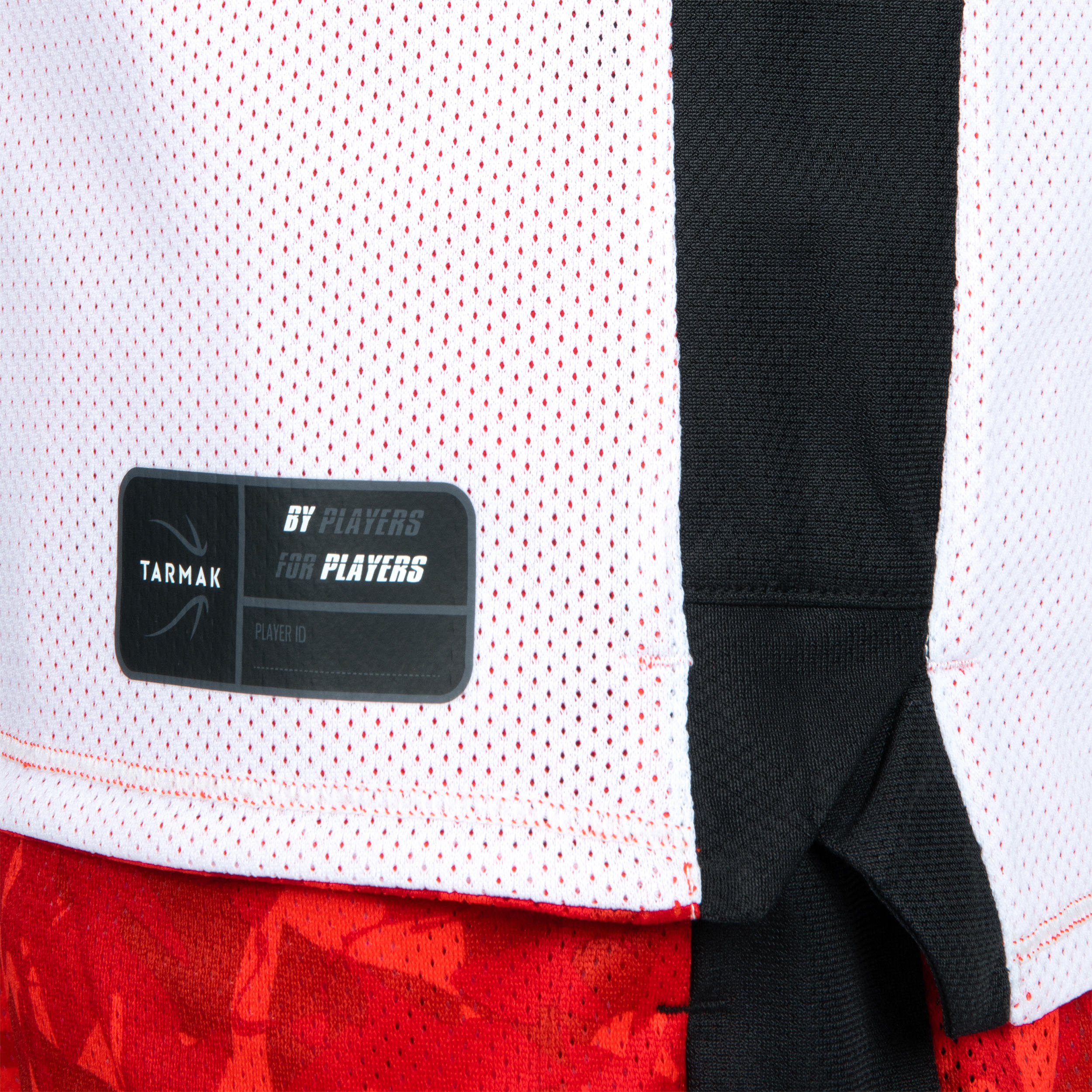 Kids' Reversible Sleeveless Basketball Jersey T500R - Red/White Ball 4/8
