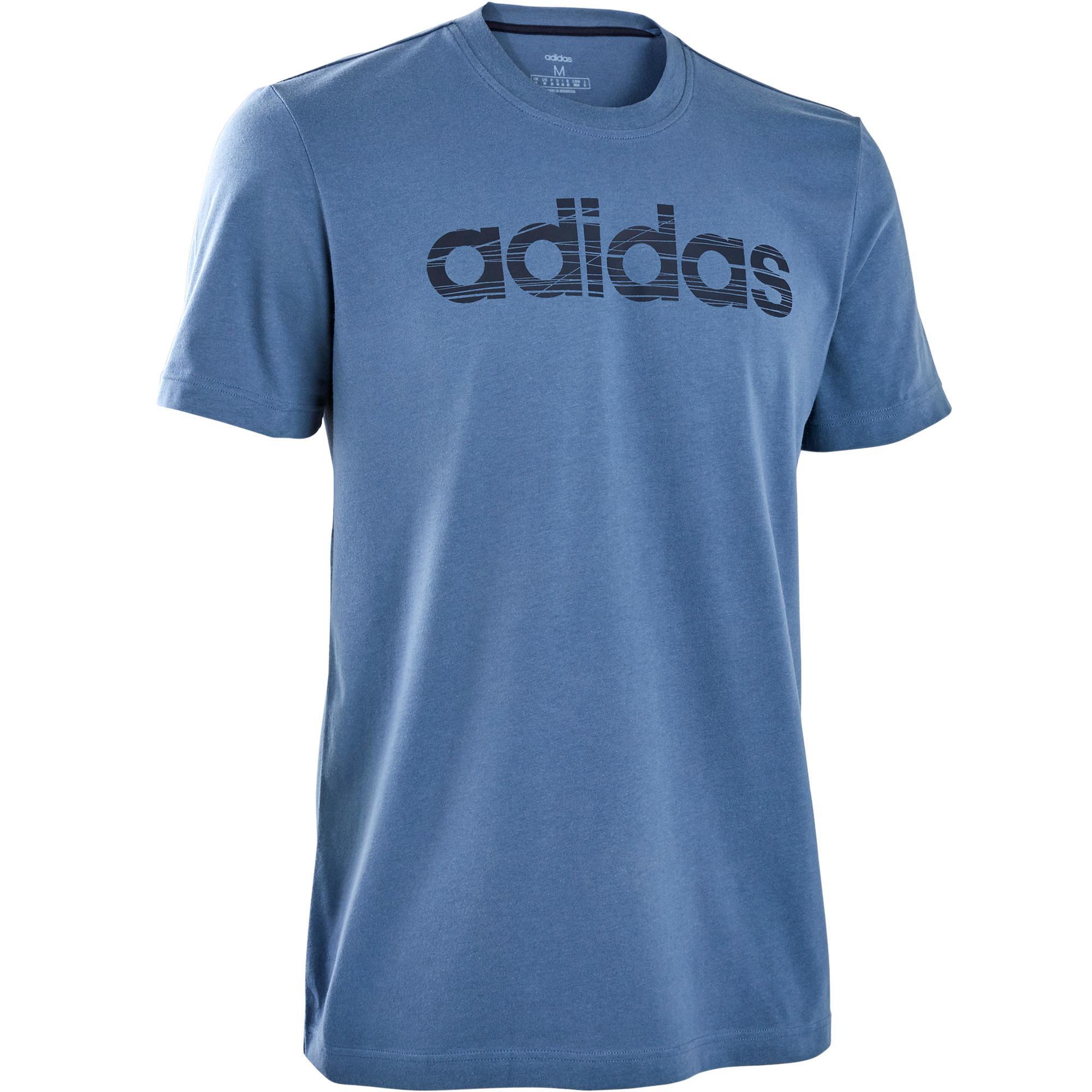 tee shirt adidas bleu