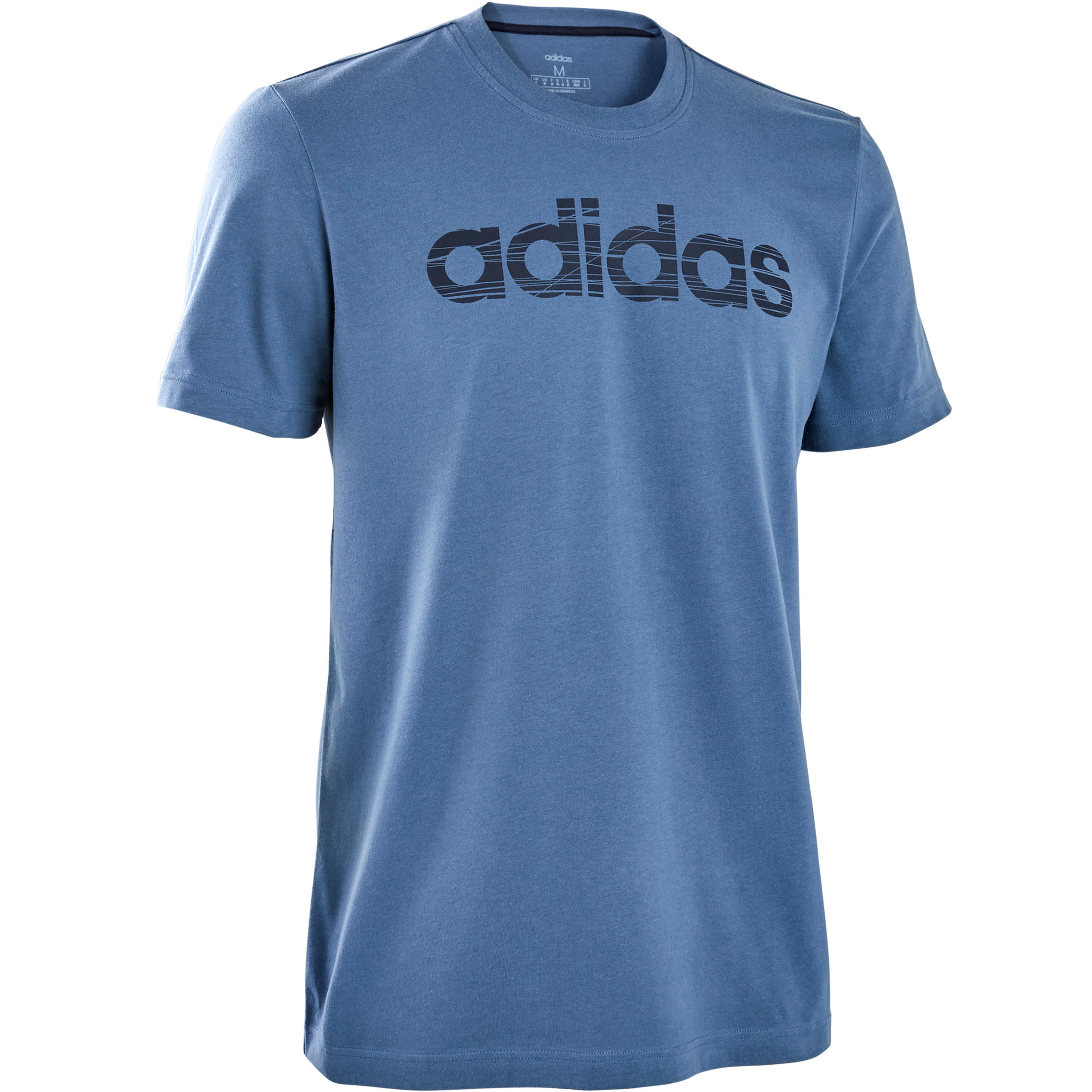 t shirt adidas bleu homme