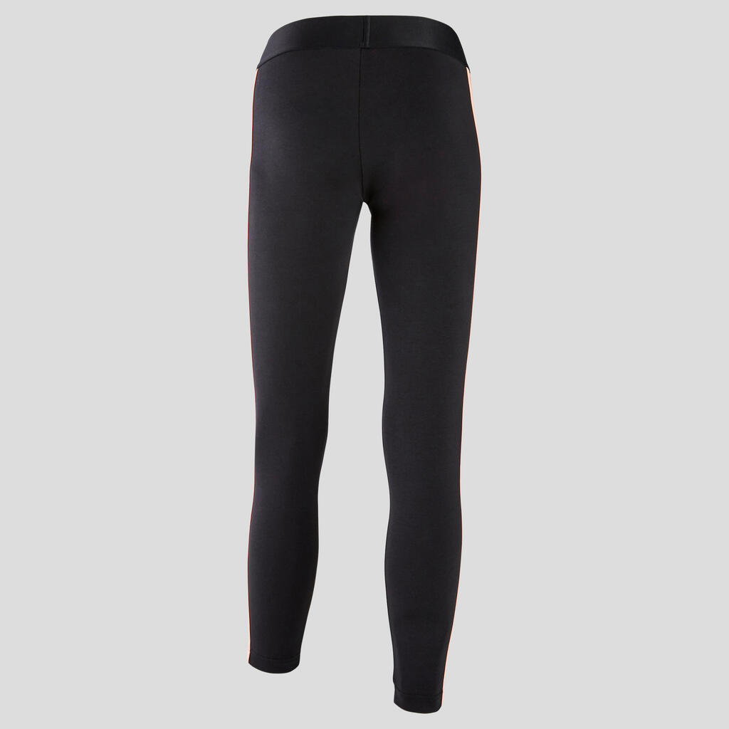 Women's 3 Stripe Leggings - Black/Pink