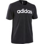 Adidas Heren T-shirt Linear voor pilates en lichte gym slim fit zwart
