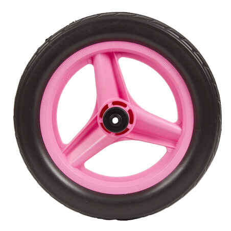 Priekinis rožinis 10 col. ratas su juoda padanga balansiniam dviračiui „RunRide“