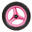 Vorderrad 10 Zoll Laufrad Runride Reifen rosa mit schwarzem Reifen 
