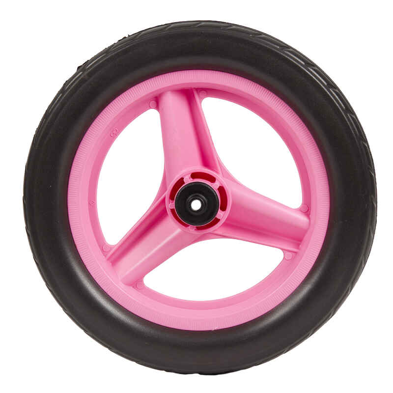 Vorderrad 10 Zoll Laufrad Runride Reifen rosa mit schwarzem Reifen 