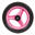 Hátsó kerék, 10”, Runride futókerékpárhoz, rózsaszín, fekete gumival