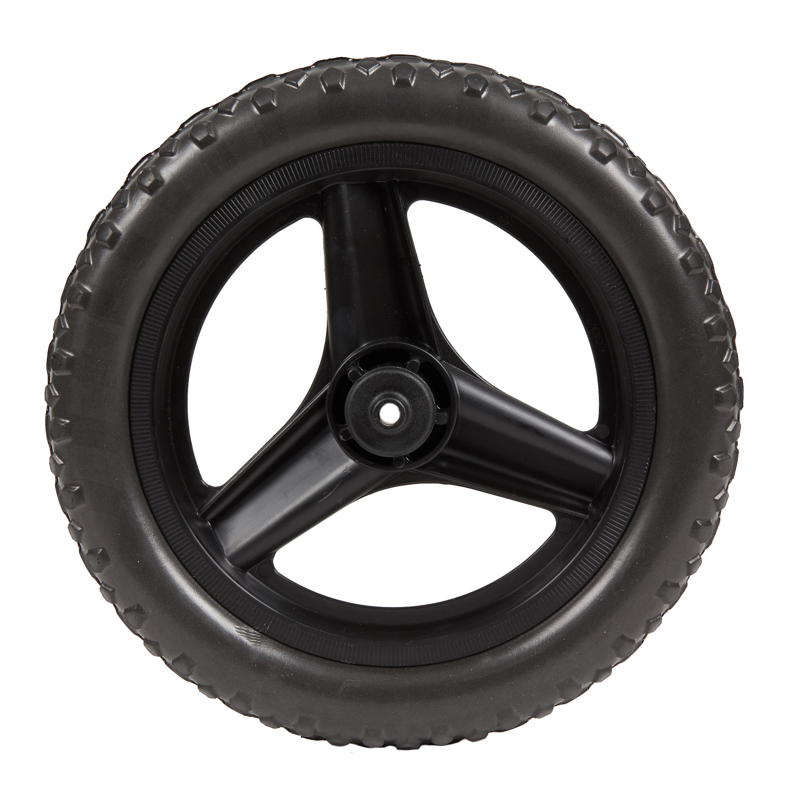 RUNRIDE 10-inch front wheel with black MTB tire