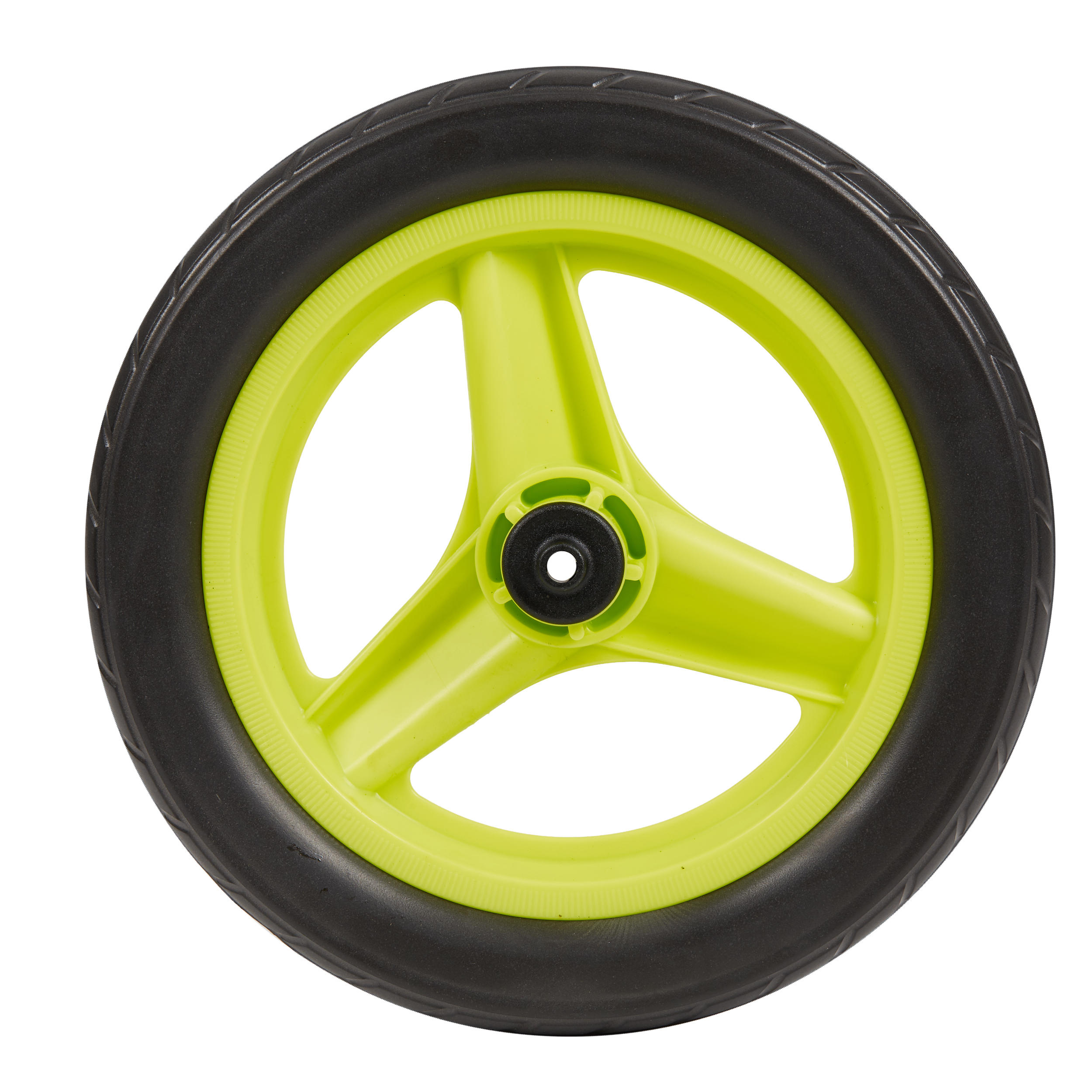 RUNRIDE 10-inch front wheel, green with black tires