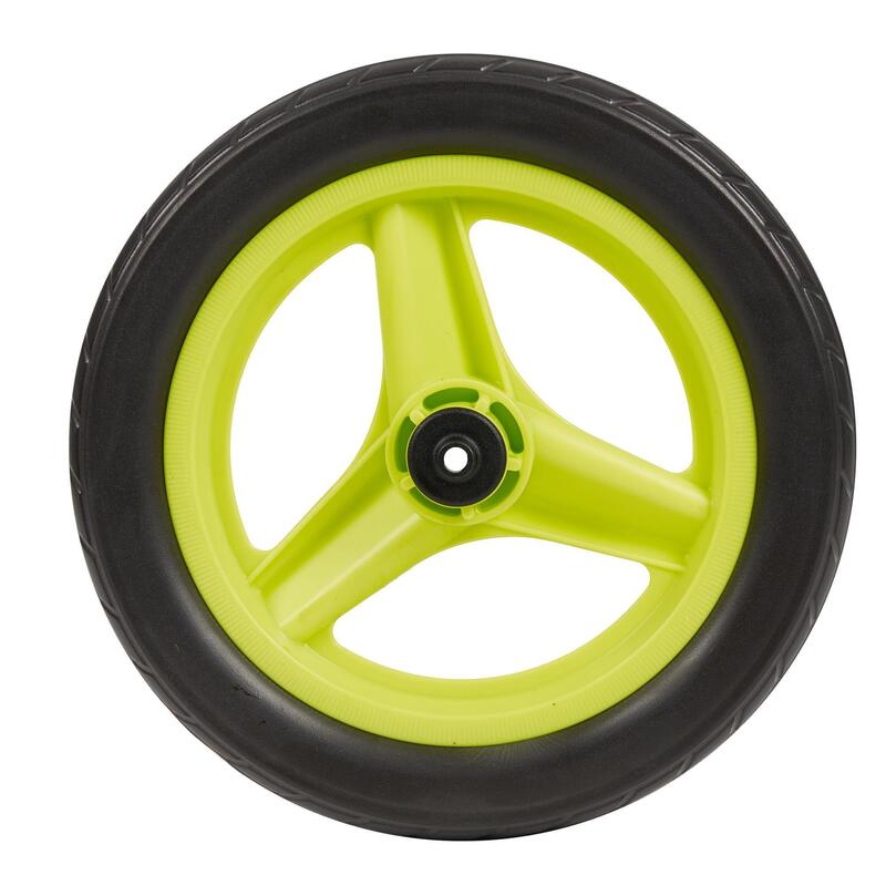 Hátsó kerék, 10”, Runride futókerékpárhoz, zöld, fekete gumival
