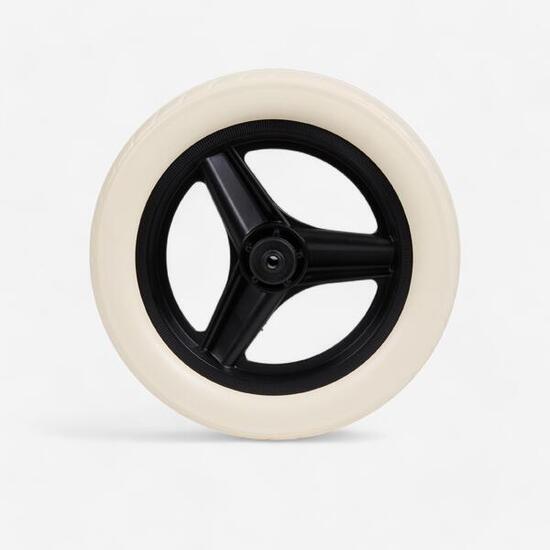 Roue 10 pouces arrière draisienne RUNRIDE noir à pneu blanc