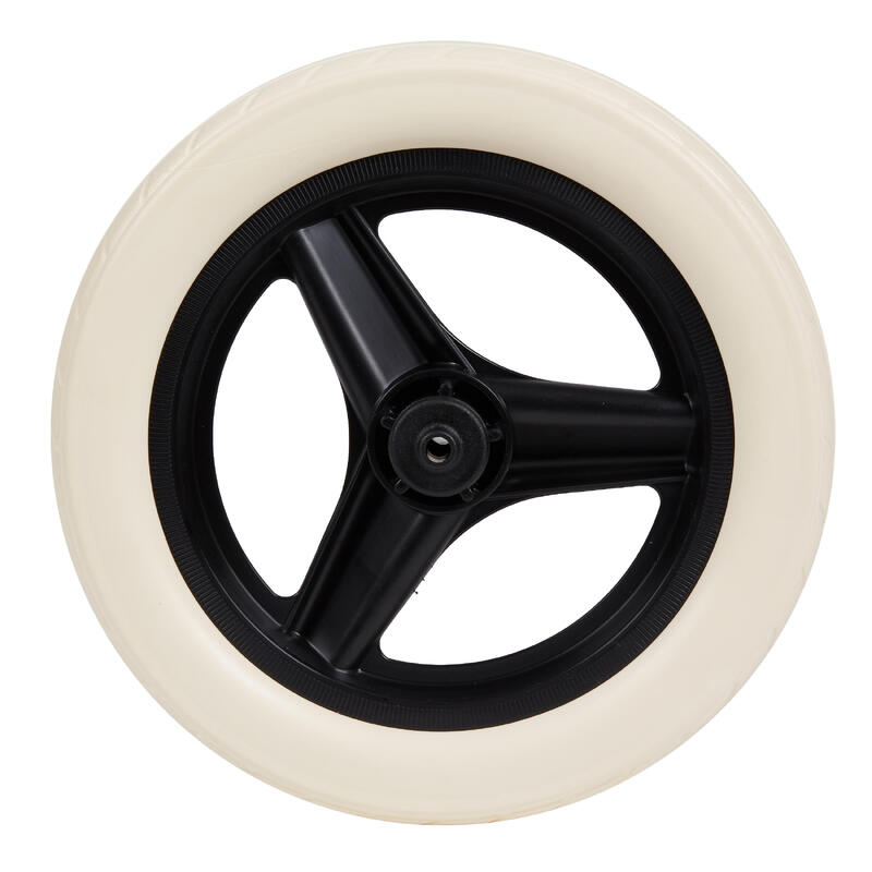 Roda 10 polegadas dianteira aprendizagem RUNRIDE preta com pneu branco