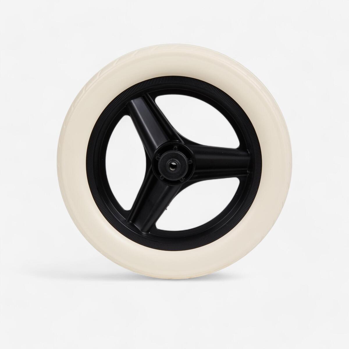 Roue 10 pouces arrière draisienne RUNRIDE noir à pneu blanc