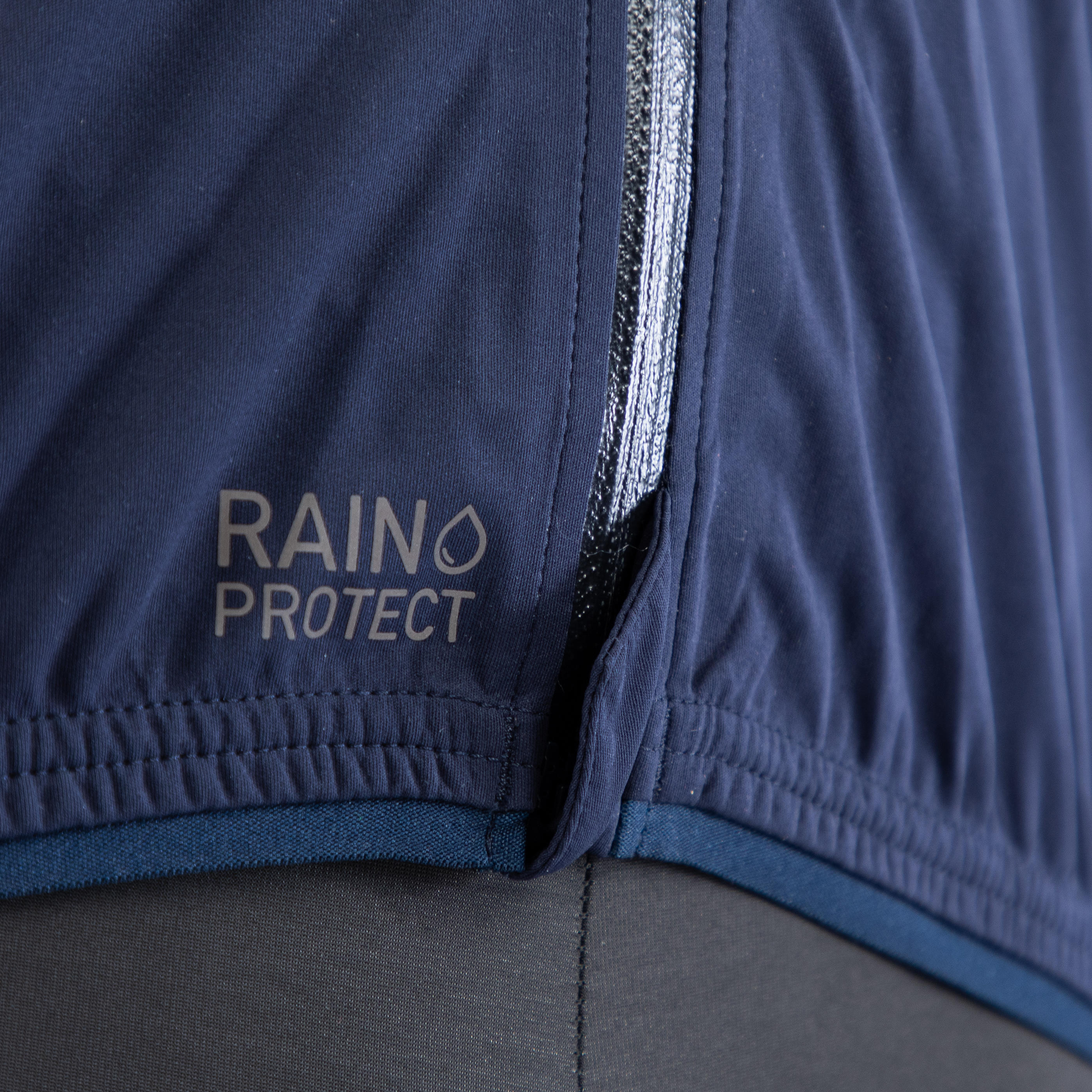 Men's Rainproof Road Cycling Jacket RC 500 Blue steel blue