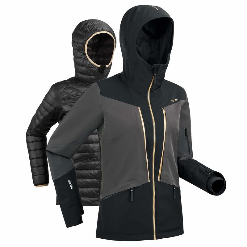 VESTE + SOUS-VESTE DE SKI FEMME 980 - NOIRE