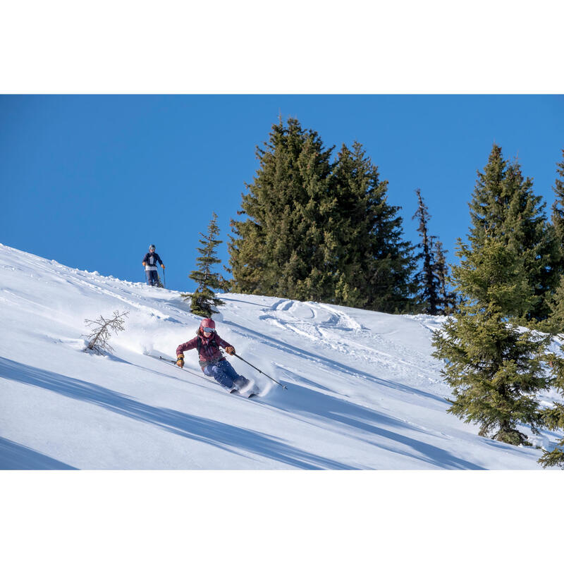 DÁMSKÉ LYŽAŘSKÉ KALHOTY NA FREERIDE 500 ŠEDÉ 