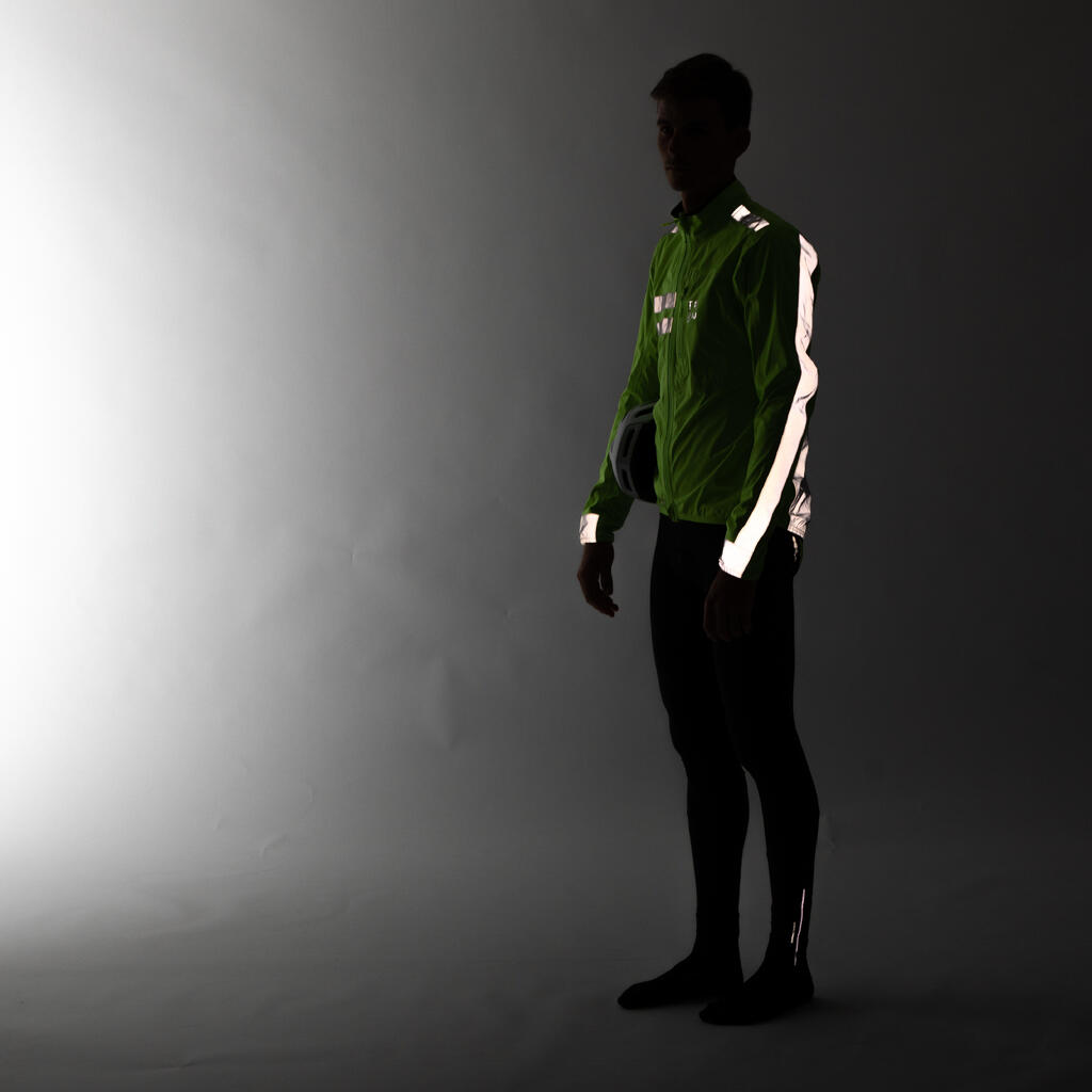 RC500 Hi-Vis Waterproof Cycling Jacket - Neon Yellow