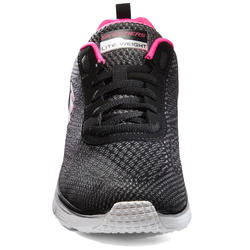 skechers femme noir et rose