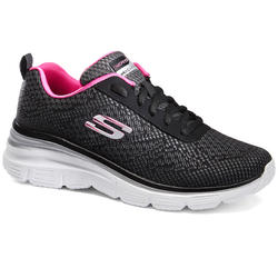 Zapatillas Caminar Flex Appeal Mujer Negro/Rosa