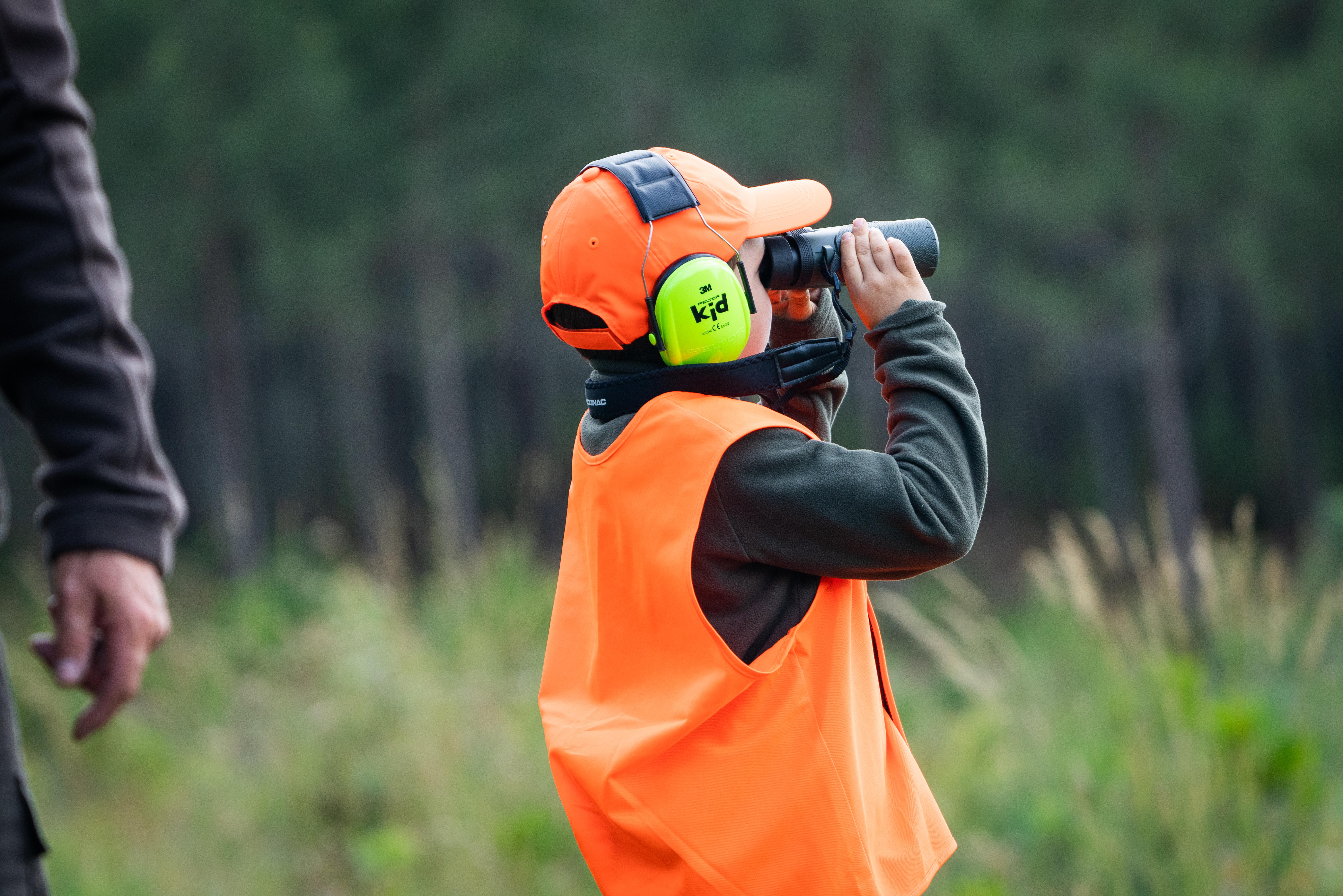 CASQUETTE CHASSE 100 JUNIOR ORANGE - SOLOGNAC