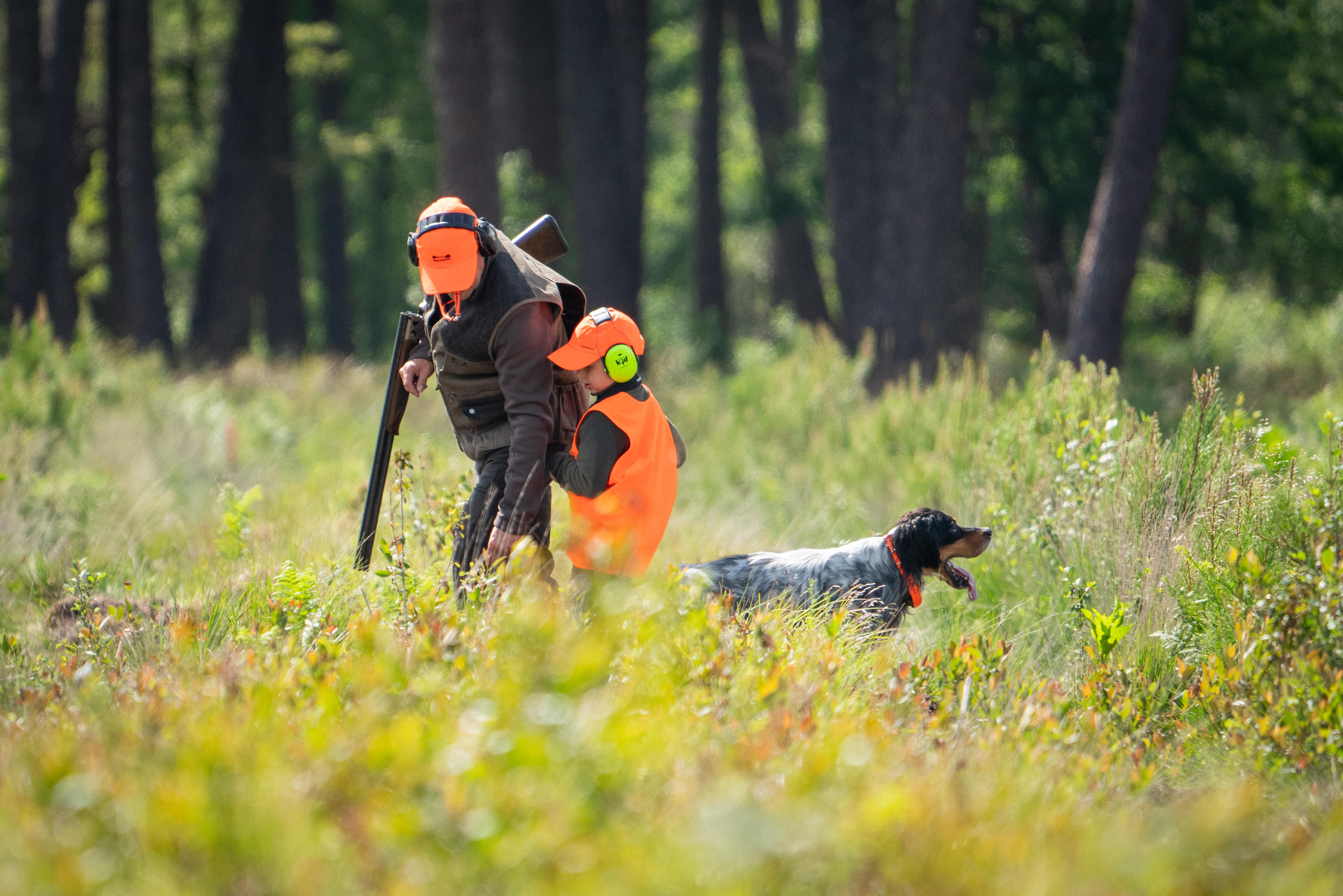 Kids' Hunting Bib - Blaze Orange - SOLOGNAC