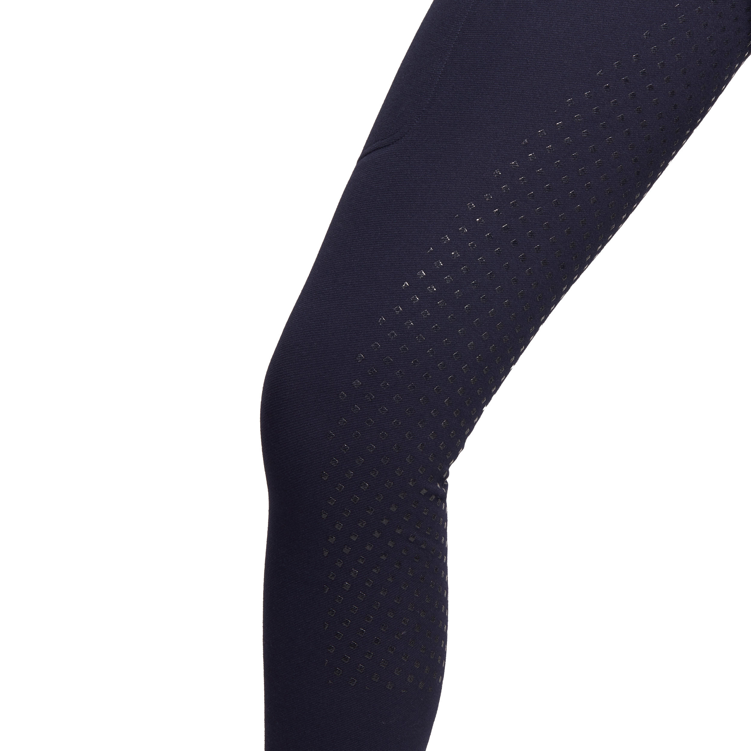 Warme paardrijbroek voor dames 500 full grip marineblauw 11/13